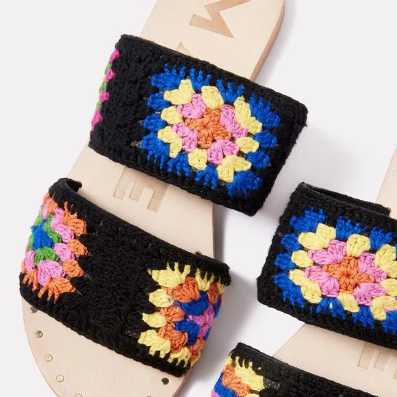 NEW Manebi Crochet Double Strap Sandal Size 39 - Picture 2 of 9